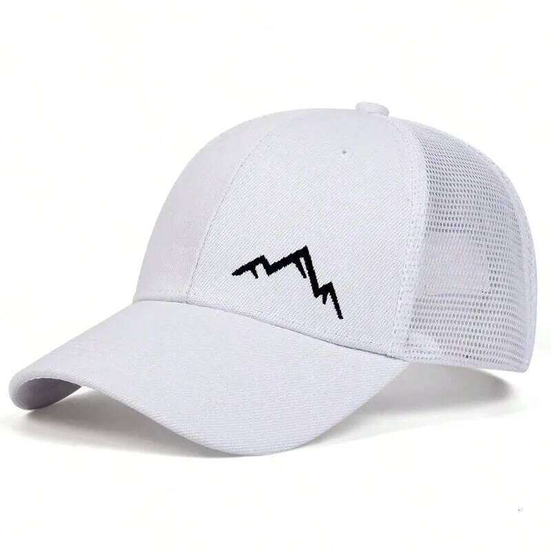 Unisex Mountain Range Embroidery Baseball Net Caps Spring and Summer Outdoor Adjustable Casual Hats Sunscreen Hat Y260304