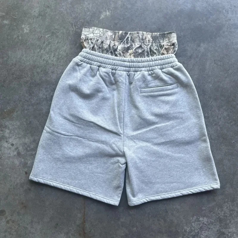 Y2K Retro Shorts Camouflage Pattern Double Waist Embroidered Streetwear Men Women Harajuku Hip Hop Casual Boxer Sports Shorts 260306
