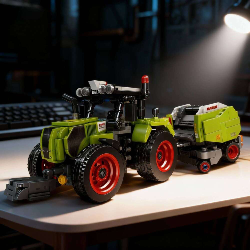 City Classic Old Fashioned Car Building Block Walking Tractor Truck Brick DIY Toys for Children Boys Z260306