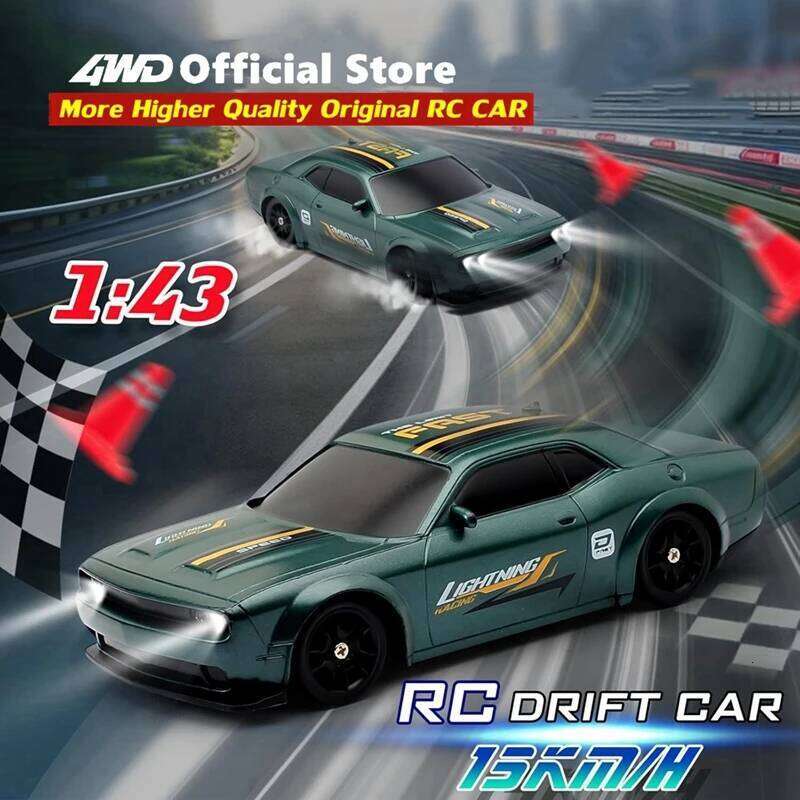 Mini 1:43 or 1/64 4WD Remote Control Car High Speed Drift RC Cars with LED Lights Racing Toy Gift for Adults Kids C260305