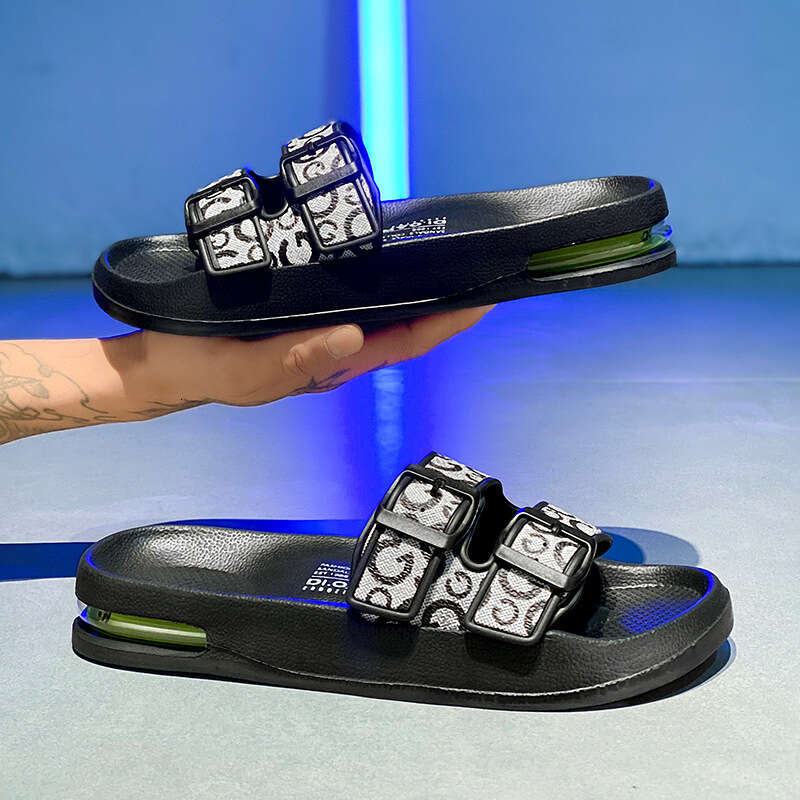 Men's outdoor air-cushioned Birkenstock-style high-end slip-on beach anti-slip cross-border sandals slippers