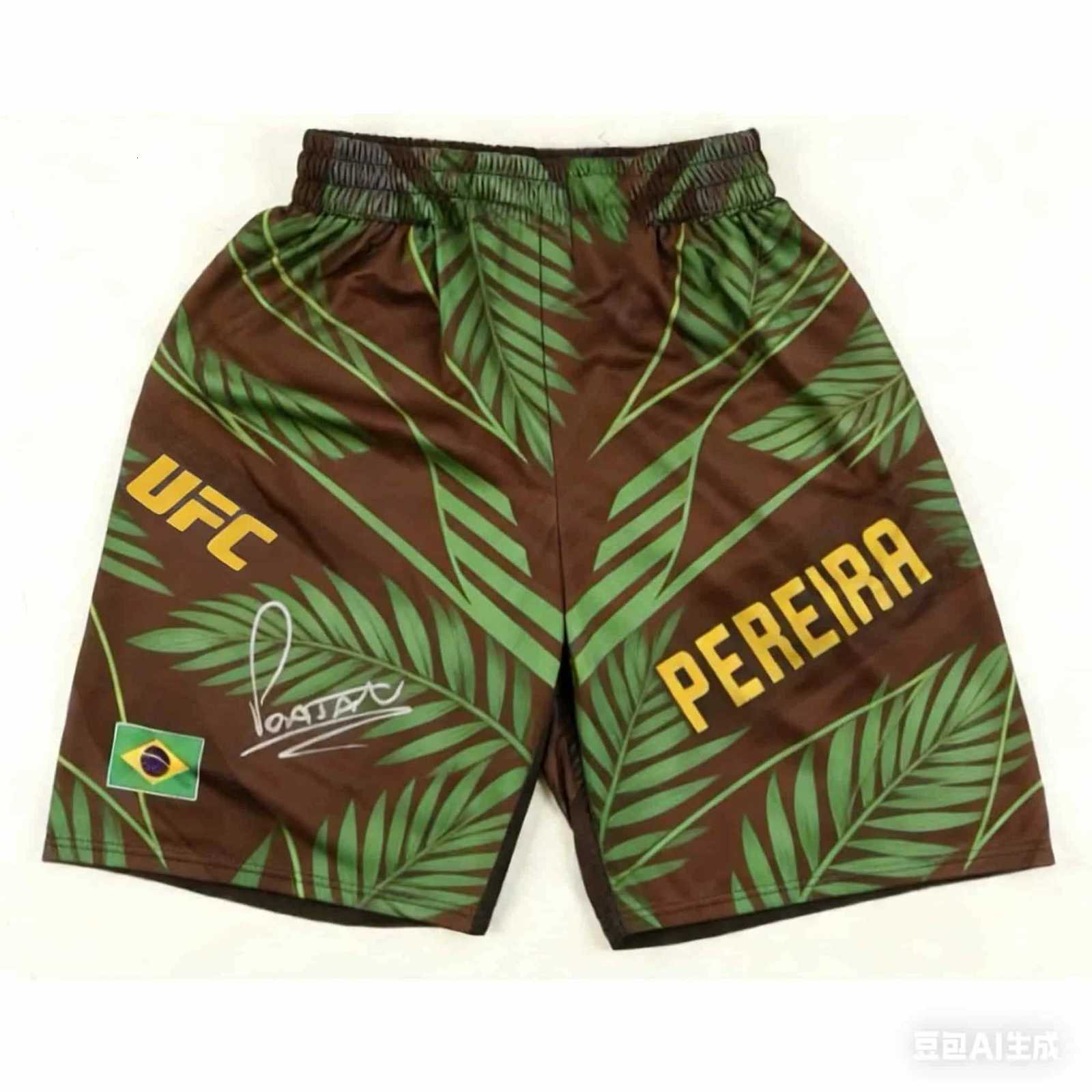 Retro Charles Oliveira Signed Do Bronx Custom Fight Shorts Men Women MMA Octagonal Cage Oversized Jujutsu Training Shorts X260306