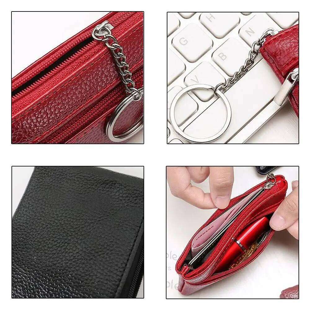 Fashion PU Leather Coin Card Holder Mini Luxury Change Purse Pouch Clutch Pocket Wallets Women Man C260304
