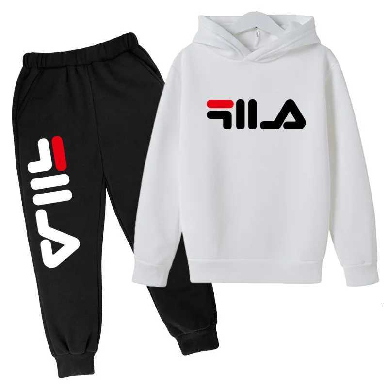 Kids Tracksuits 2Pcs, Spring Autumn Brand Print Hoodie & Pants Set, Boys & Girls Outdoor Jogging Suits for 3-14YT260306