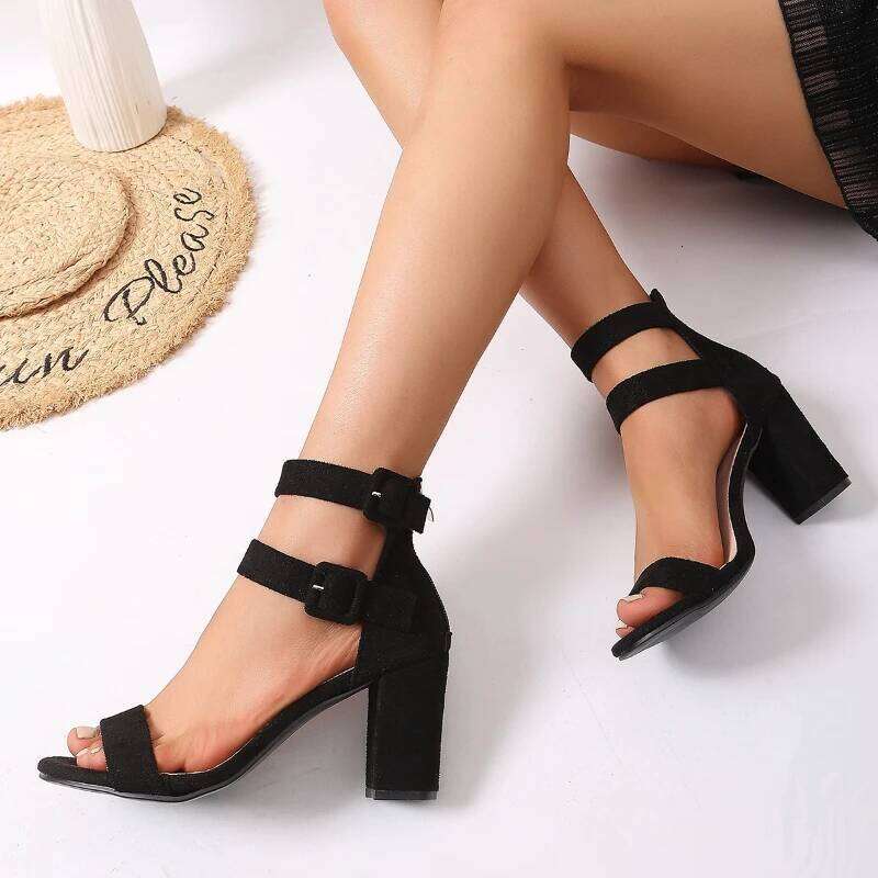 2025 Summer New Women's Hollow-Out Design High Heel for Outdoor Fashion Casual Sandals