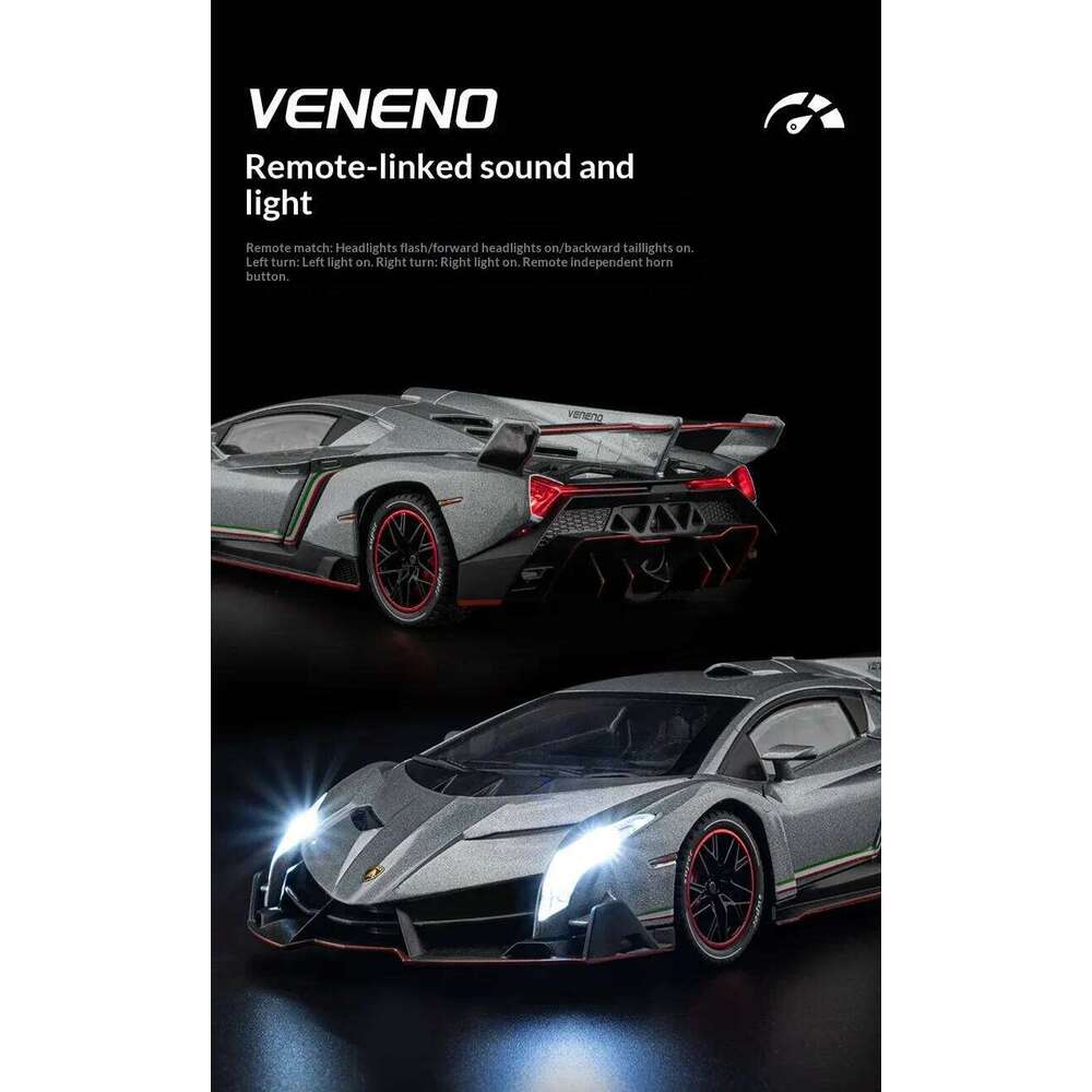 Chezhi1:24 Lamborghini Sound and Light Remote Control Car Model Toy Boy Birthday Gift Puzzle Premium Collection C260305