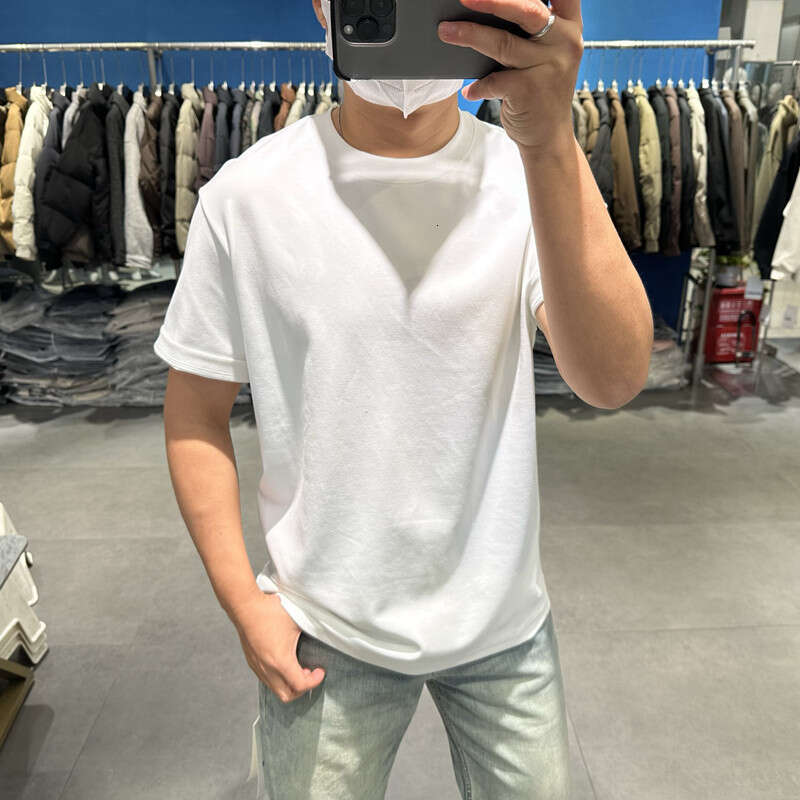New versatile American-style breathable fitness with small collar and short sleeves, Sorona quick-dry cool-feel men's T-shirt