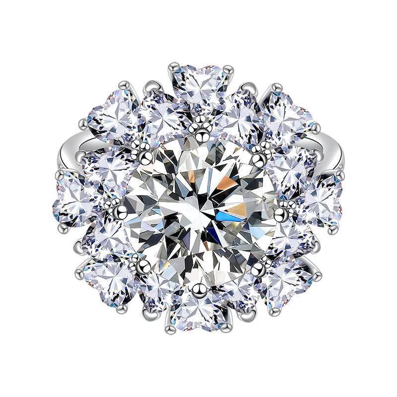 High End Sterling Silver Womens Classic IGI Certified Morganite Gemstone Engagement Ring for Wedding Party
