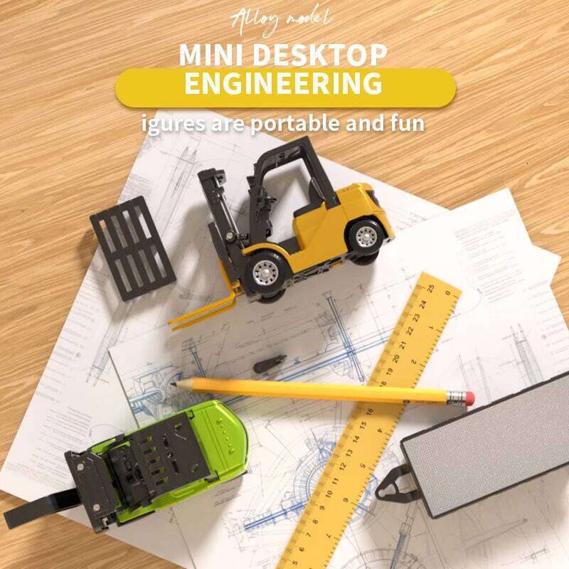 1/64 Desktop Mini Alloy 2.4G Remote Rc Forklift Crane 2in1 Tow Plate Engineering Machine Support APP Control C260305