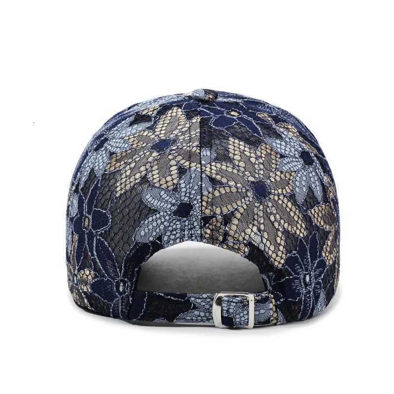 Womens Lace Flower Baseball Cap Summer Breathable Mesh Sun Hat With Uv Protection Korean Style Adjustable Casual For Outdoor S260306
