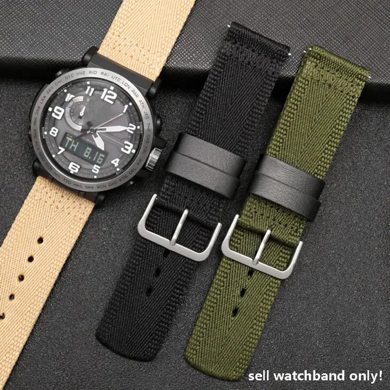 2m nylon quick release watchband for mountain watch PRW-60Y/61/50Y/70Y/30 PRW-6900Y/6800 series nylon canvas watch strap 260304