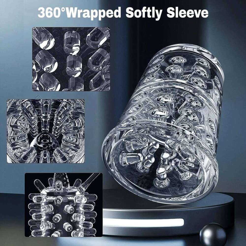 Automatic Male Masturbator Sex Toys for Men Penis Pump Blowjob Machine with 7 Rotating Sucking & Licking Modes Pocket Pussy W260305