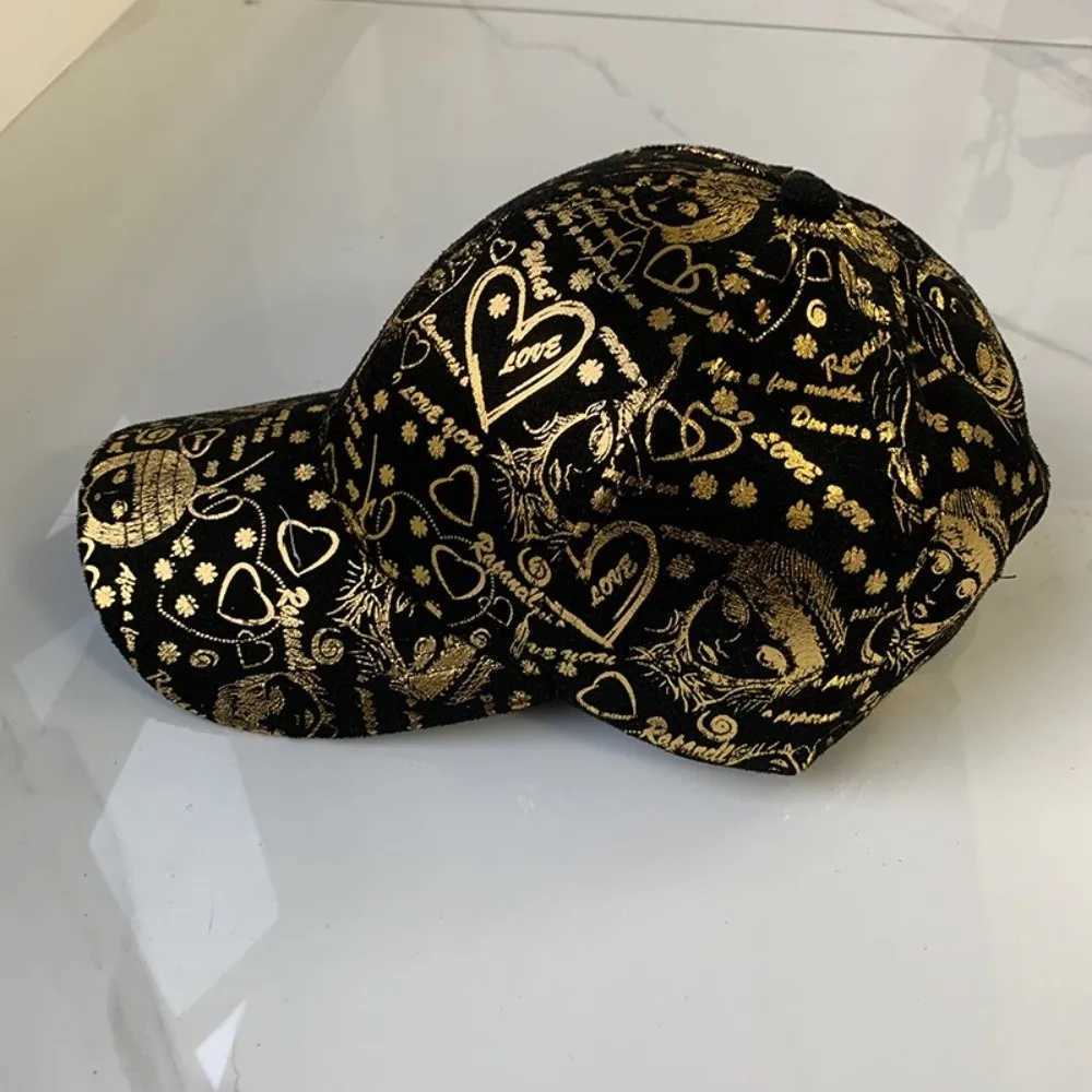 Adjustable Graffiti Baseball Cap American Style Sunscreen Patterned Peaked Hat Cotton Hip-hop Sunshade Casquette Outdoor S260306