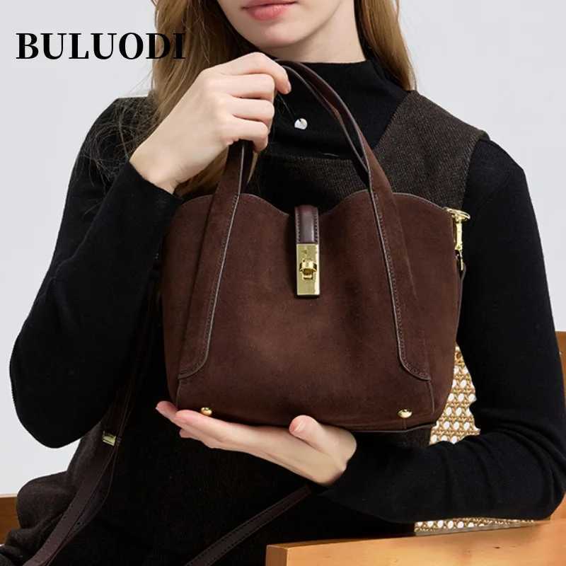 Autumn And Winter Womens Natural Suede Leather Handbag Female Designer Crossbody Shoulder bag Leather Tote Bags H260306