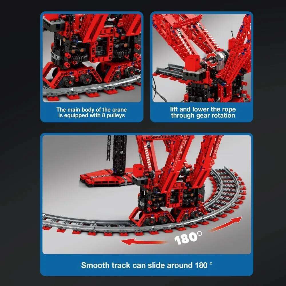 SK6000 Building Blocks Heavy Ring Crane Remote Control Technology Bricks Model Desktop Ornaments Kids Toys Holiday Gifts Z260306