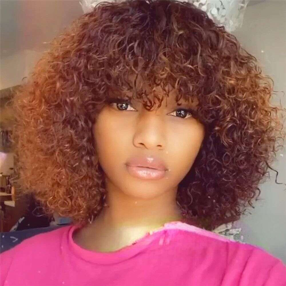 Foreign Trade European And American Women's Black African Small Afro Wig, Medium-Long Hair, Short Curly Hair SHXI