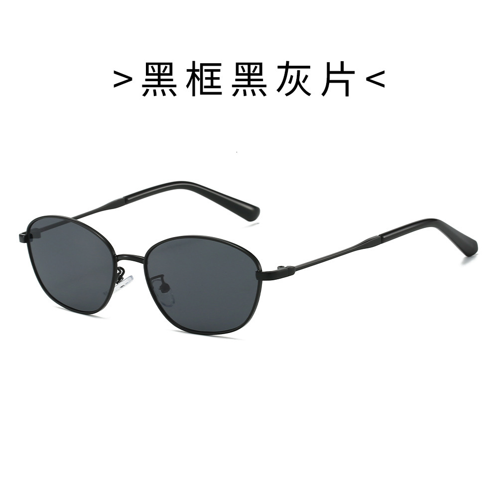 Free Shipping Eyewear's new European and American style metal frame cat-eye high-end sunglasses, UV protection, retro trendy driving sunglasses