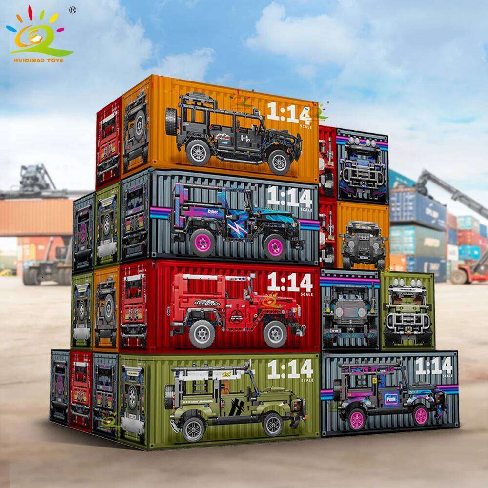 HUIQIBAO 1:14 Off-road Vehicle Racing Car Technical Model Building Block MOC Truck Brick Children City Construction Toy Boy Game Z260306