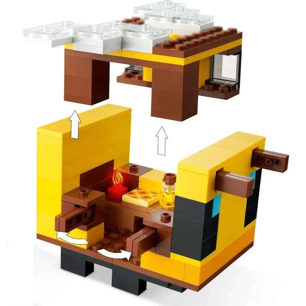 254PCS Creative The Bee Cottage Building Blocks DIY World With Figures Assemble Bricks Toy Gift For Children Kids Z260305