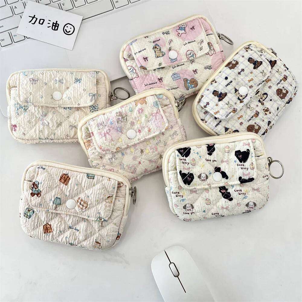 Cute Cartoon Small Travel Cosmetic Lipstick Earphone Card Portable Storage Bag Purse Women Gift Pouch In Make up Bags Organizer C260304