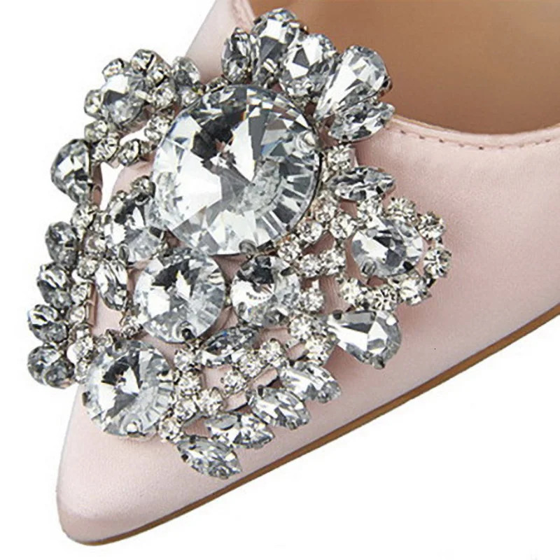 BIGTREE Shoes Rhinestone Women Pumps Stiletto Women Shoes Sexy High Heels Wedding Shoes Luxurious Women Heels Party Shoes Female 260306