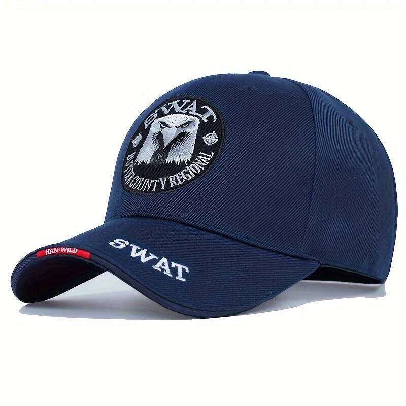 1pc Fashion SWAT Eagle Embroidery Hip-hop Hats Outdoor Adjustable Casual Baseball Caps Sunscreen Hat Y260304