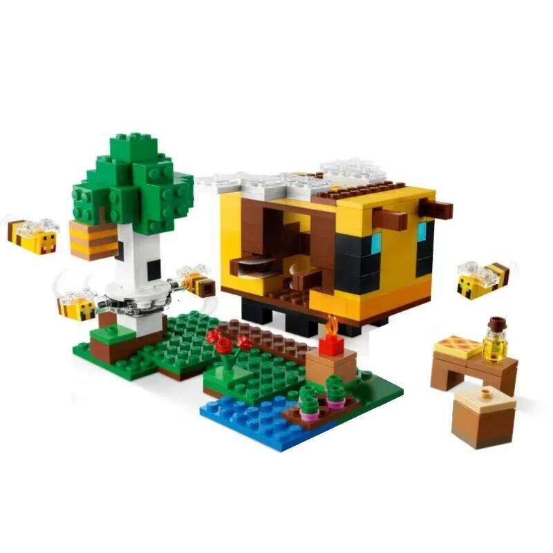254PCS Creative The Bee Cottage Building Blocks DIY World With Figures Assemble Bricks Toy Gift For Children Kids Z260305