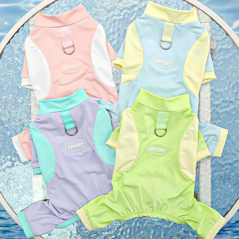 Famous spring and summer dog supplies, cat ice silk cat vest, small and medium-sized dog outdoor sunscreen, dog clothes, pet clothes pupakaIK