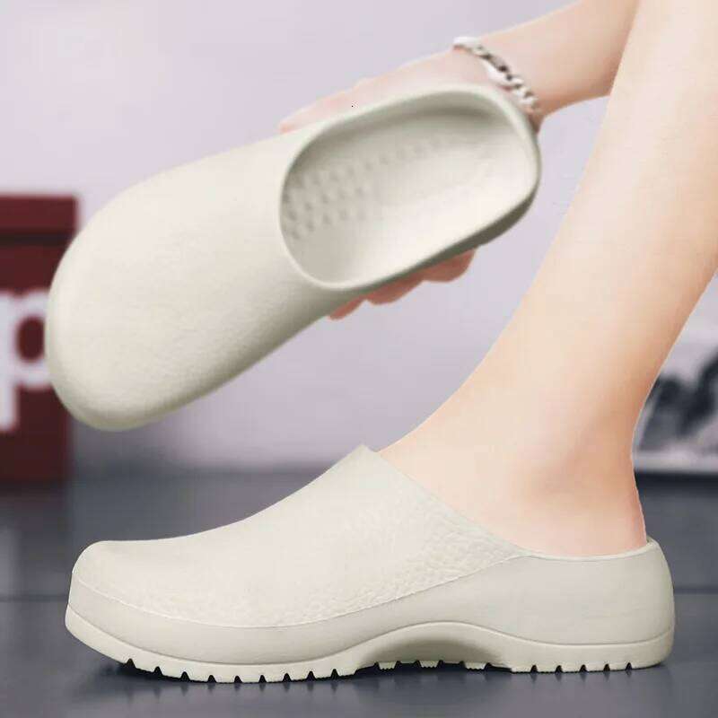 Litfun New Men Slippers Comfort Garden Clogs Mules Summer EVA Waterproof Rubber Sandals For Workers Outdoor Fishing Shoes