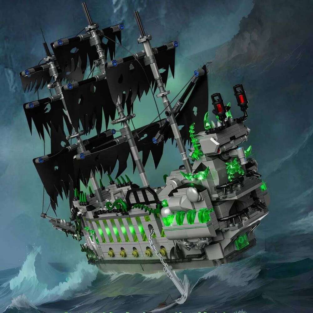 1573Pcs Pirate Ship Building Blocks Model Mini Bricks Toys MOC Ghost Flying Dutchman Construction Sets Gift for Adults and Teens Z260306