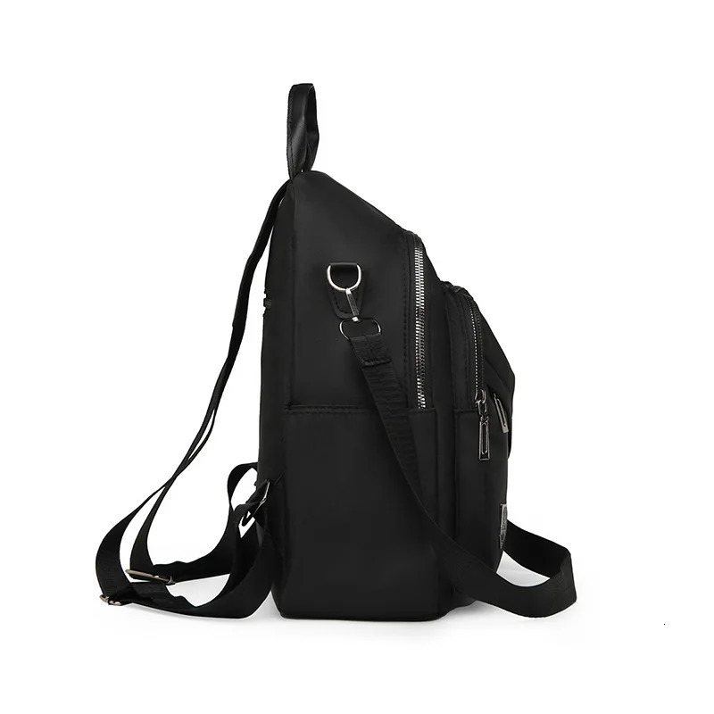 Women Casual Backpack Large Capacity Black Daypack Trendy Shoulder Bag for Girls and Ladies260228