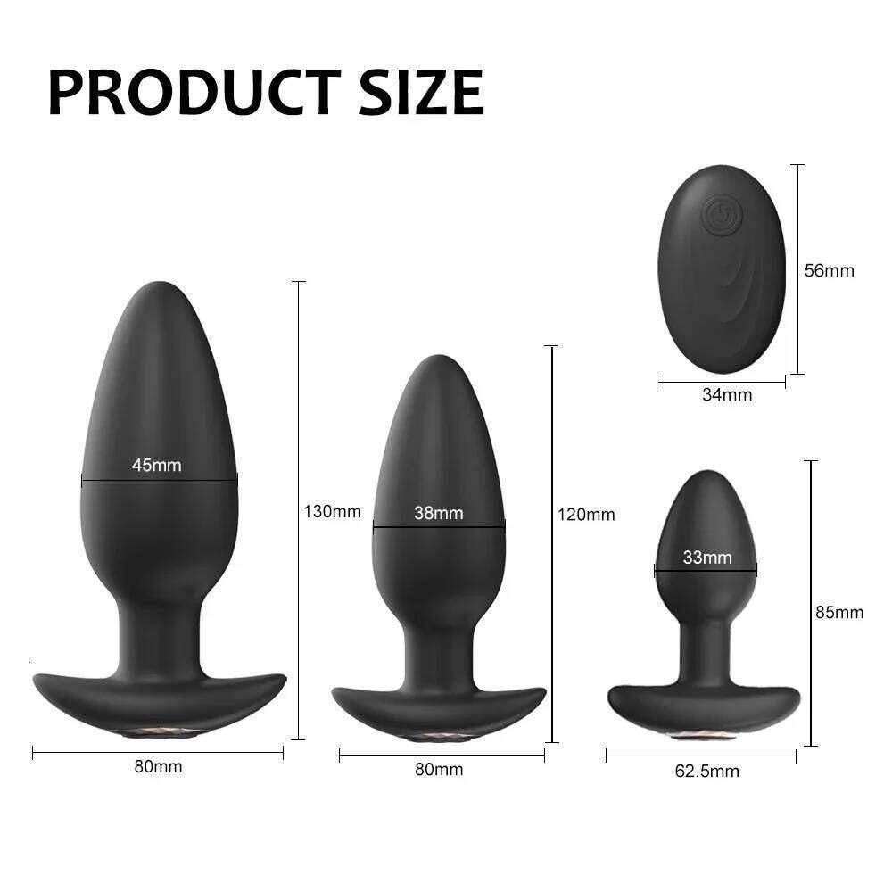 Remote Control Vibrating Anal Butt Plug - Prostate Massager & Clitoral Stimulator, Wireless Sex Toy for Women, Men, Gay Adults W260305