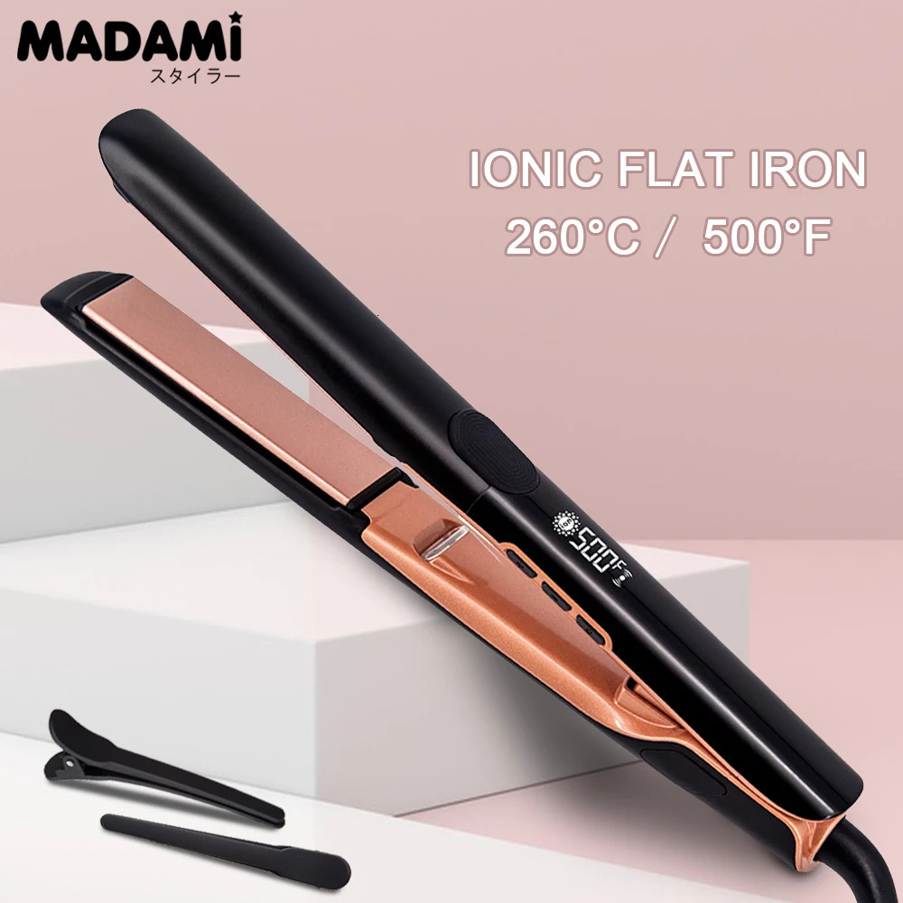 500F Hair Straightener and Curler Plasma Hair Flat Irons 260C Ceramic Coating Plate Professional Salon Styling Tools 260305