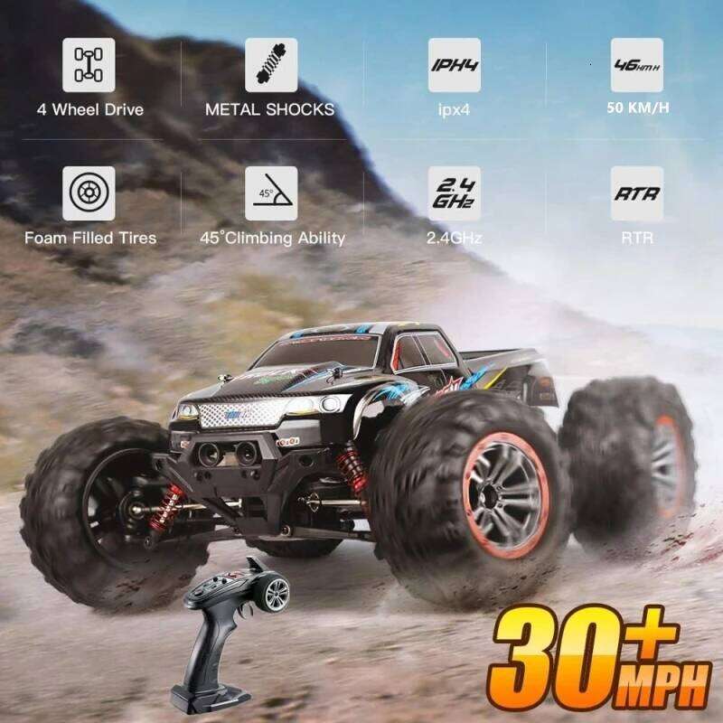 50KM/H High Speed 1:10 Remote Off-Road Truck 2.4G Radio Control 4WD Metal Shocks 45 Degree Climbing Ability RC Car Toy C260305