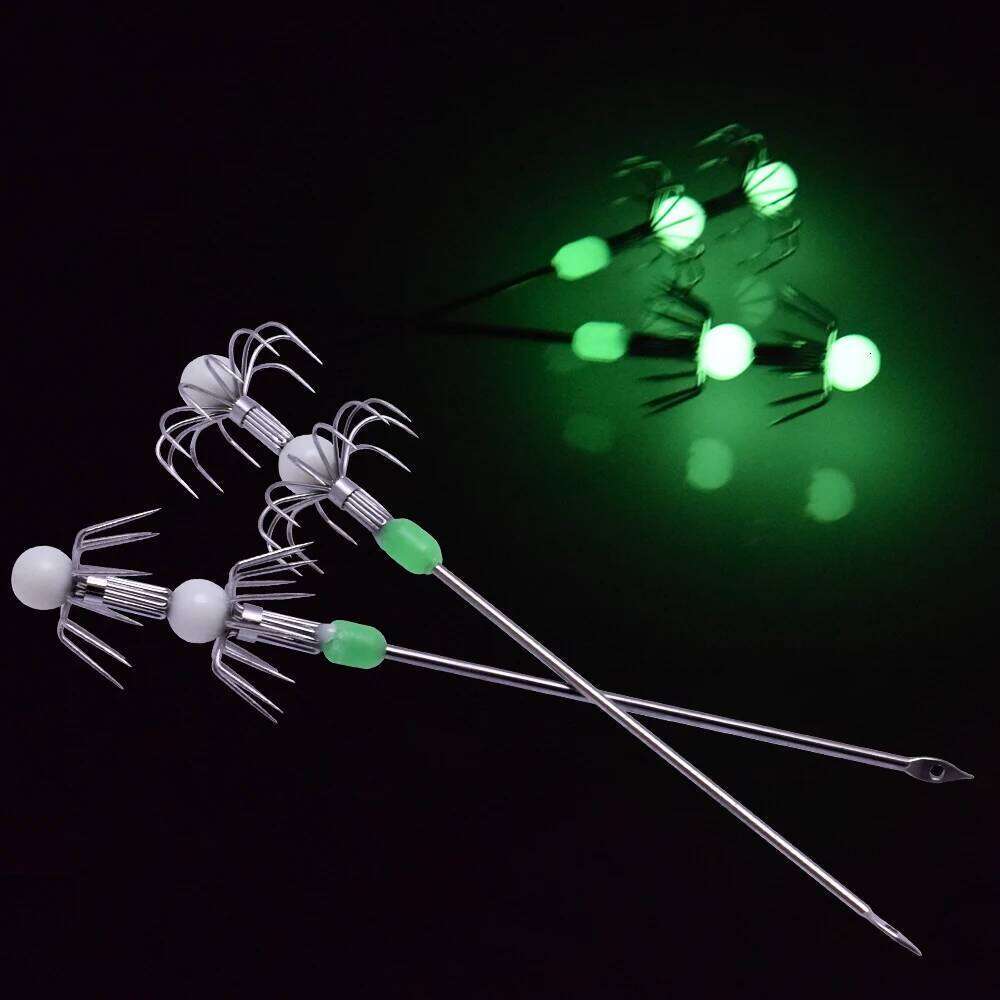 2pcs/box umbrella live bait blow tubes octopus squid hooks stainless steel S260305