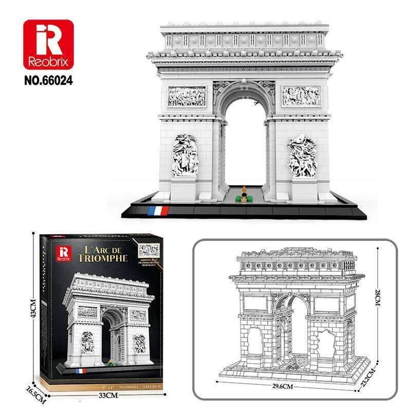 3381PCS Arc de Triomphe Model Blocks Paris landmark Building Bricks Desktop Decoration Diy Toys For Kids Holiday Gifts Z260305