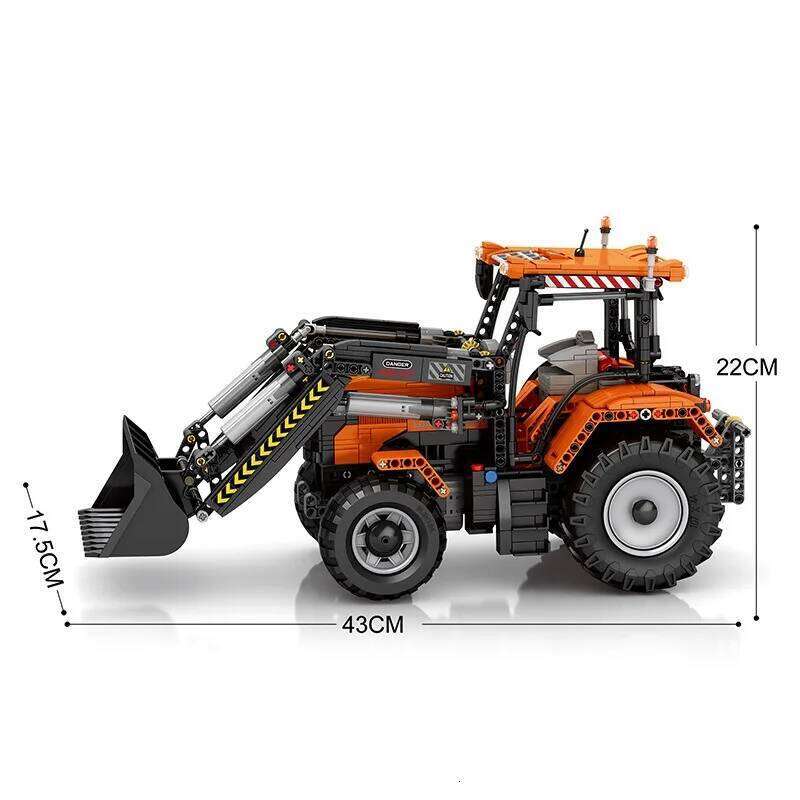 1496PCS Remote Control Loading Tractor Building Blocks Diy RC Farm Car Model Technology Bricks Children DIY Toys Birthday Gifts Z260306