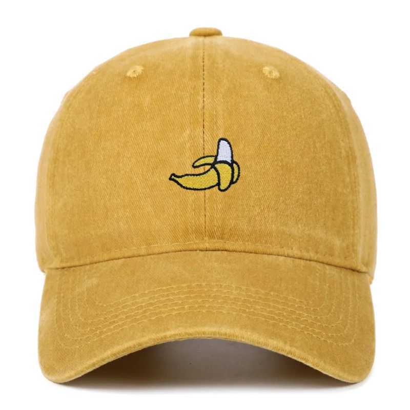 Banana Embroidered Baseball Hats for Men and Women Outdoor Sunshade Duck Tongue Hats Outdoor Travel S260306