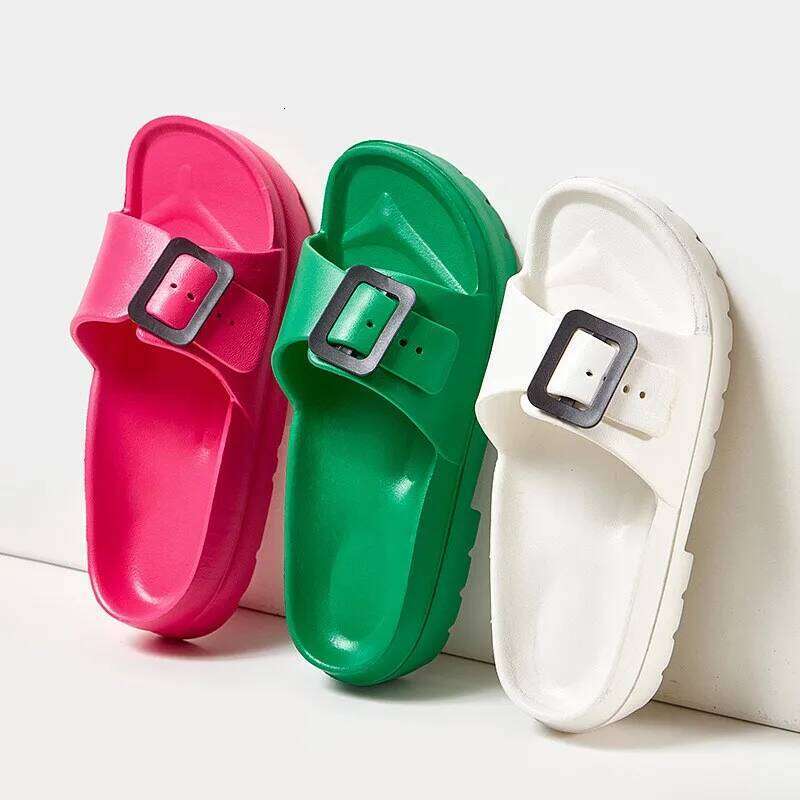 Litfun Women's Fashion Platform Slippers Summer New Outdoor Non-slip Beach Sandals With Adjustable Buckle Thick Sole Home Slides