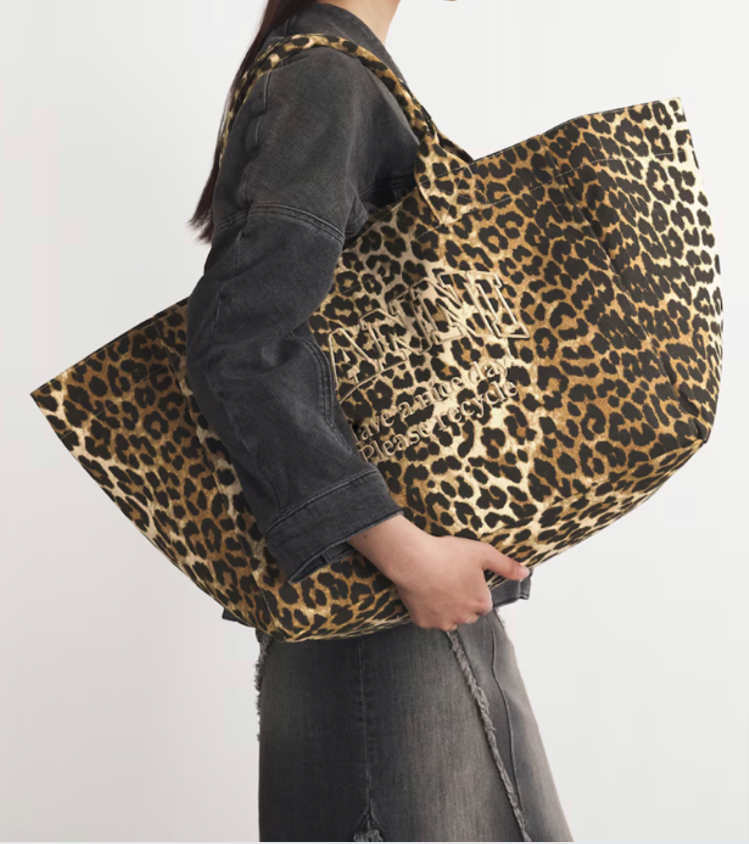 2026 Leopard-print beach bag Tote Bag Designer Bags Fashion Totes Leather Handbag Calf Leather Tote Bag Shopping Bag Single Shoulder Handbag Women's gannibag D88
