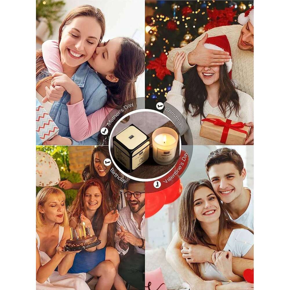 Glass cup, soy wax, aromatherapy candle, smoke-free, long-lasting fragrance, creative home decoration W260304 W260305