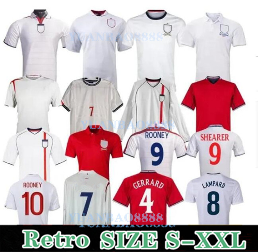 1982 1994 1998 2002 1996 2008 EnGlANDs soccer jerseys Blackout kits GASCOIGNE OWEN GERRARD Retro football shirt BARNES 1990 mash up FOWLER ROBSON SCHOLES 888