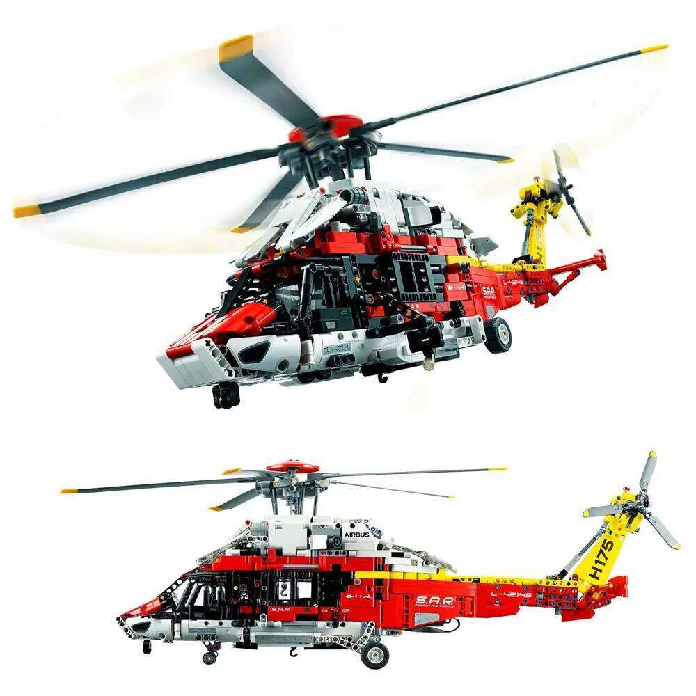 2001PCS Airbus H175 Rescue Technical Helicopter Building Blocks with Motor Set MOC Construction Bricks Toys Gift For Adult Z260305
