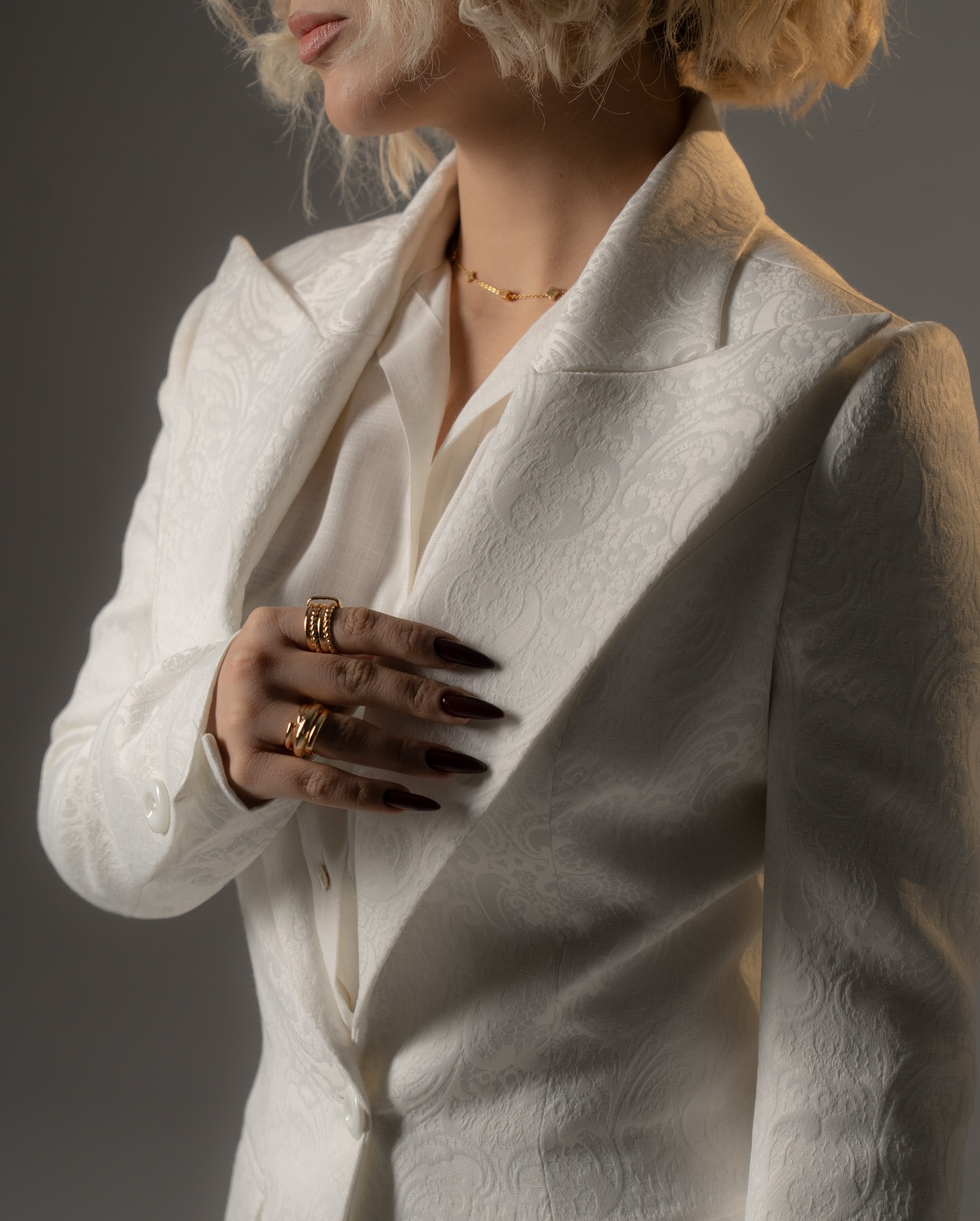 Women's Prom Dresses Suit Gowns Elegant Sheer Lapel Jacket Coat and Pants Suit For Female Satin 2 Pieces Suit Customized W47