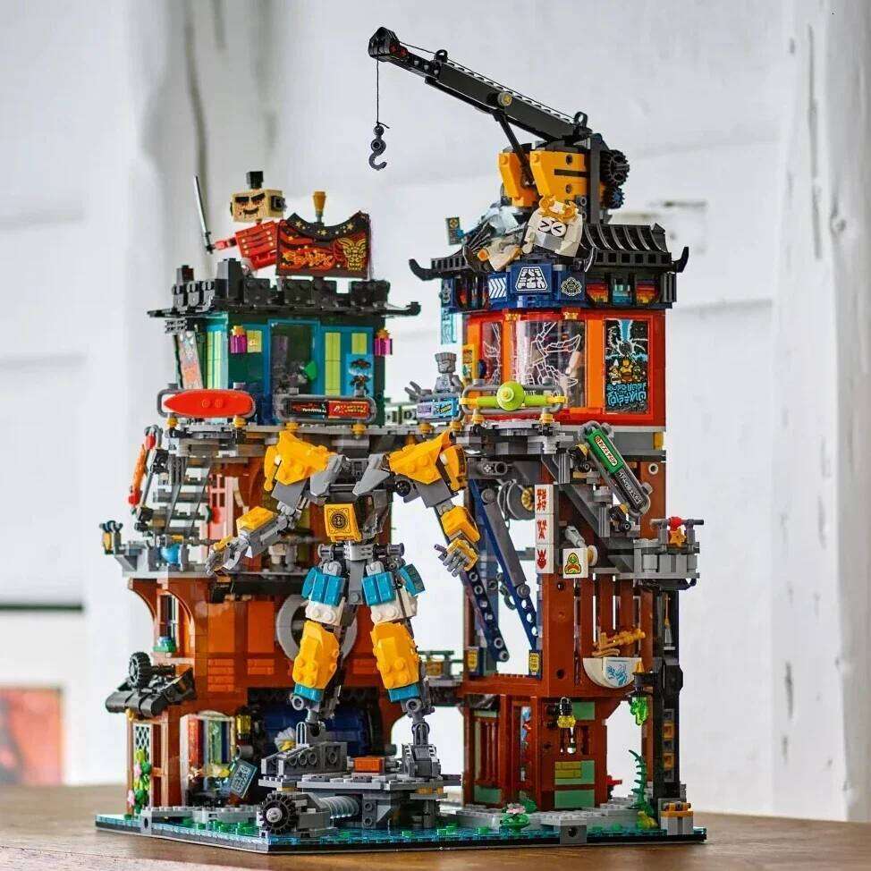 3244PCS Ninja City Mech Workshops Building Blocks With 10 Figures Assemble Bricks Toy Gift For Children Kids Z260305