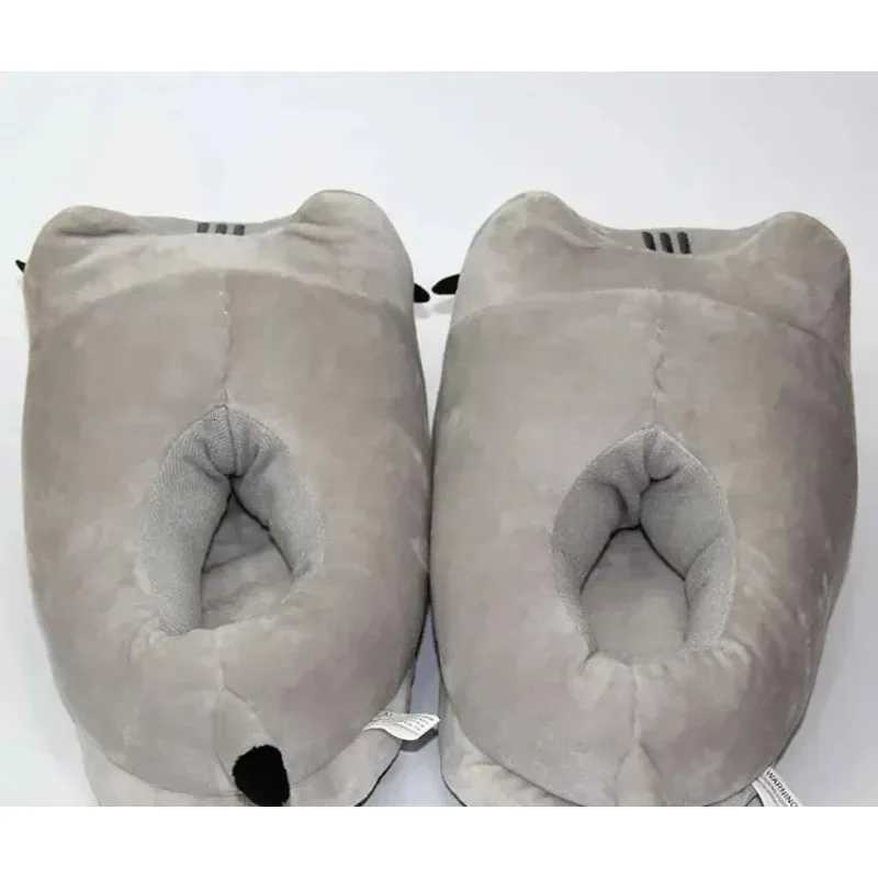 Cartoon Full Covered Cat Slippers Warm Winter Slides Soft Plush Doll Indoor Cute Anime Bedroom Shoes For Man Woman Home Use S2603054ZF3