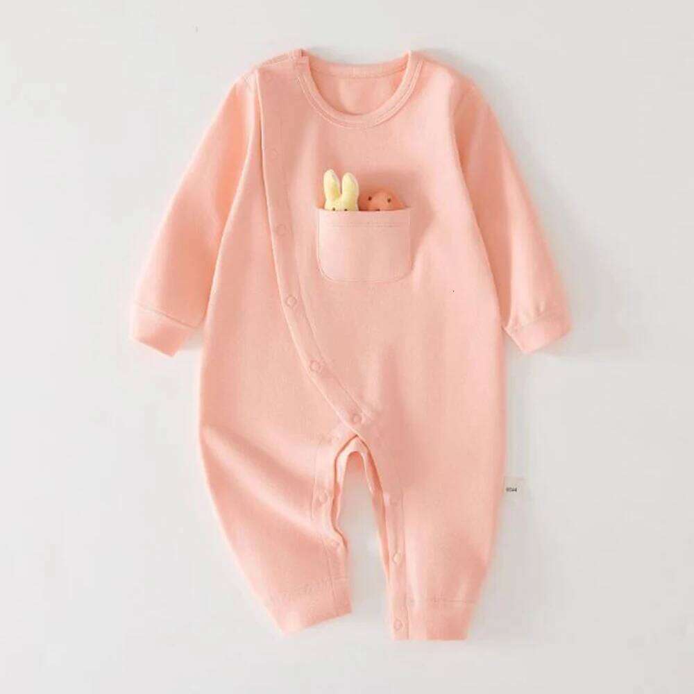 Girl Clothes Autumn Winter Long Sleeve Rompers Cotton Solid Color Newborn Baby Boy Jumpsuit For Christmas Birthday Z260306