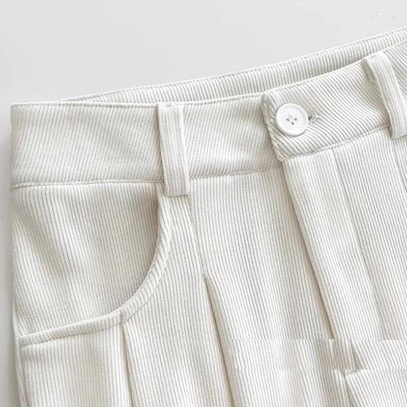 Women's Pants 2026 Women Concise Fashion Straight Leg Female Chic Rtero Designer High Waisted Trousers Lady Korean Daily Suit Slacks