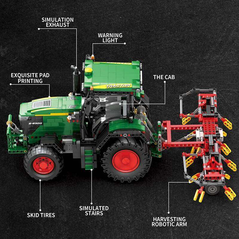 1828PCS Agricultural Tractor Building Blocks Rc APP Remote Control Engineering Car Model Bricks DIY Toys Gifts For Boys Kids Z260306