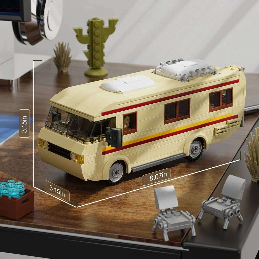 MOC Breaking Bad Cooking Lab RV Car Pinkman Edacational Building Blocks Set Walter White Vehicle Toy For Children Birthday Gift Z260306